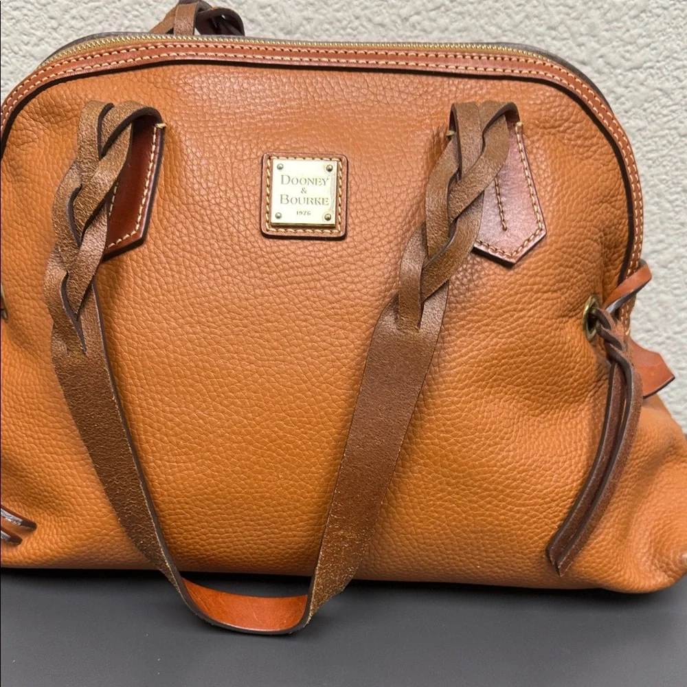 Dooney & Bourke Large Brown Leather Satchel
